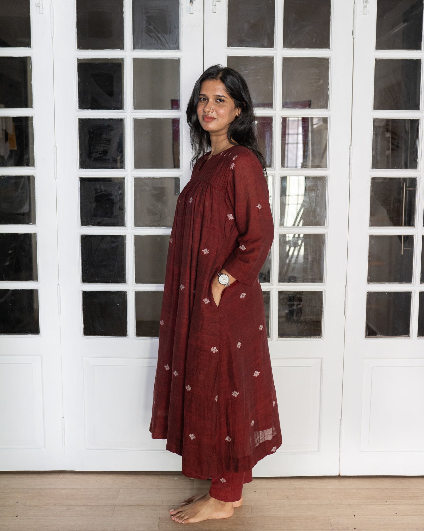 Malligai Jamdani Kurta