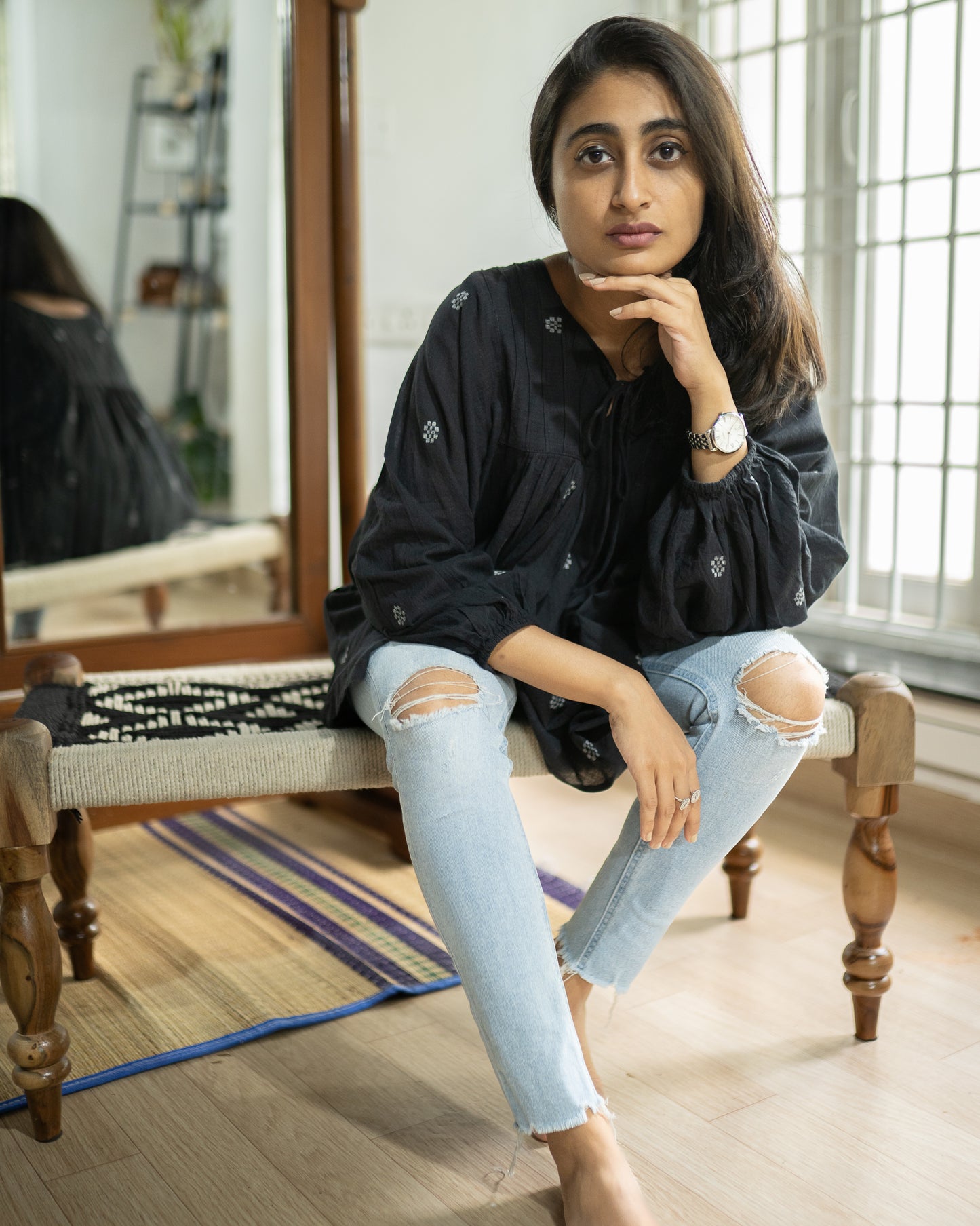 Irresistibly Comfy Black Top
